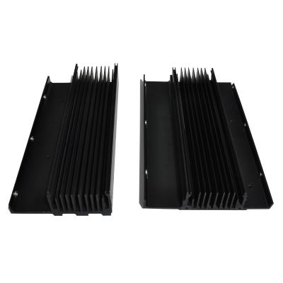 China Machine ; Architecture extruded black anodized aluminum radiator combined with drilling and riveting for sale