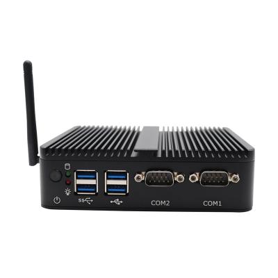 China Ultra Slim Version Mini Pc Dual Lan Fanless HD VGA 2COM Portable Mini Computer Home/Office/Hotel Eglobal Celeron N4100 DDR4 for sale