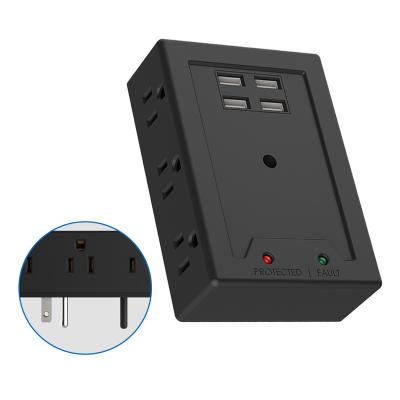 China 4 USB Port American Usb Plug Socket Wall Power Socket Charging Wall Mounted Charger For OEM&OEM for sale