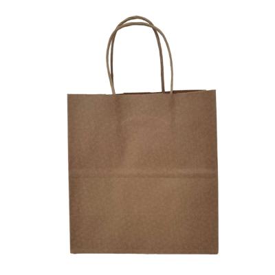 China Recycled Materials Customized Material High Quality Brown Cheap Reusable Various Sizes Cheap Paper Tote Bag for sale