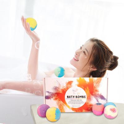 China Home Explosive Gift Box Various 14pcs Salt Fragrance Bath Ball Explosive Ball Treating OEM Customization Bath Bombs for sale