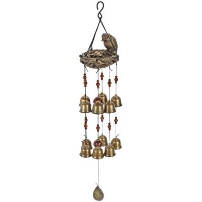 China Garden Deocration Brass Tube Wind Chimes Copper Bell Decoration Wind Chime Gift (12# Birds and Nest Wind Chime) for sale