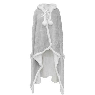 China Non-Toxic Hot Selling Sherpa Extra Long Hooded Blanket Oversized Hoodie Blanket For Adults Women And Men for sale