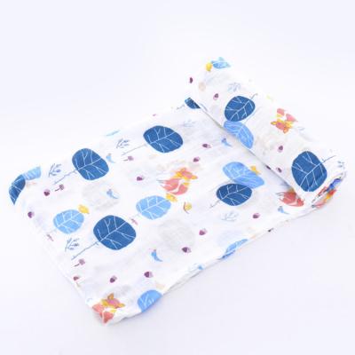 China High Quality Folded Baby Blanket Wrap Muslin Wrap Blankets Set Unisex Wrap Soft Silky Bamboo Cotton for sale