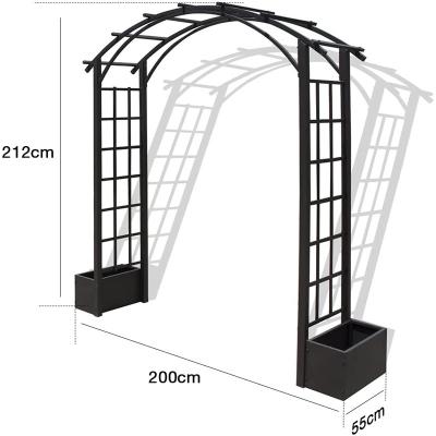 China Easily Assembled Outdoor Metal Garden Arch Trellis Archway For Climbing Plants for sale