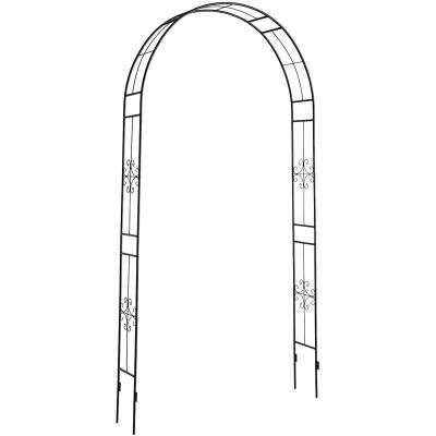 China Easily Assembled Wrought Iron Antirust Garden Plants Trellis Climbing Arch for sale