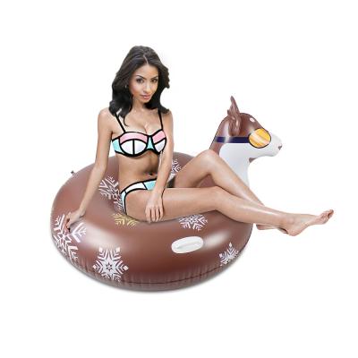 China Cold-Resistant Snow Tube EITS Durable Thicken PVC Inflatable Sled Double Snow Tube for sale