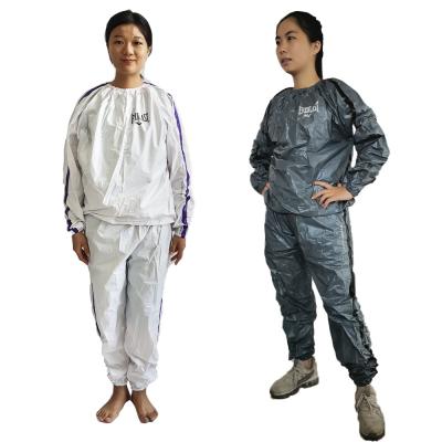 China Custom Fitness Suit Slimming Sweat PVC Plastic Sauna Suit For Loss Weight for sale