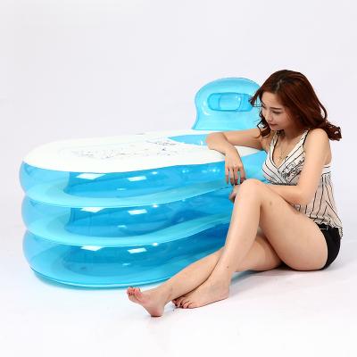 China Sustainable High Quality Single Inflatable Vinyl Plastic Hot Tub Environmentally Friendly Single Bathtub for sale