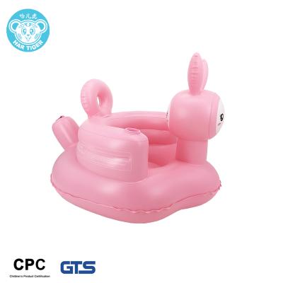 China Hot Sale Environmental Protection Material 6P Pink Portable Inflatable Rabbit Baby Baby Chair Children Bath Sitting Safety Seat for sale