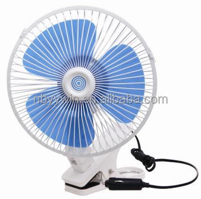 China 12V Mini Automobile Powered Truck Vehicle Cooling Cool Shake Air Head Fan With Suction Cups Holder Black Car Fan 8 Inch for sale