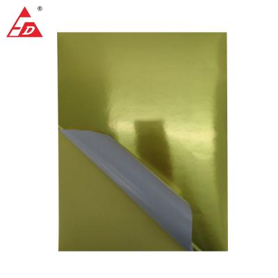 China Waterproof Self Adhesive Aluminum Foil Gold Label / Silver Sticker Paper for sale