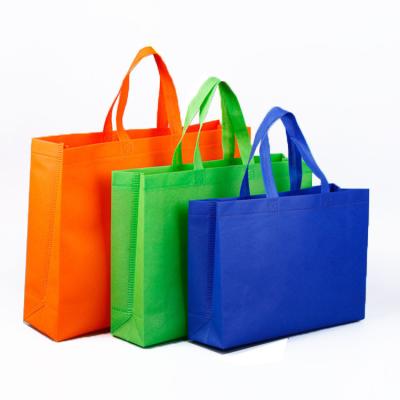 China Woven Tote Bags Eco Friendly Non Woven Portable Folding Factory Shopping Bag Custom Logo Storage Bag Biodegradable for sale