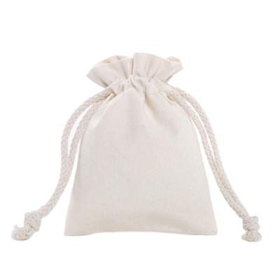 China Custom Eco-Friendly Folding Logo Cotton Drawstring Backpack Bag Jewelry Watch Storage Package Bag Reusable for sale