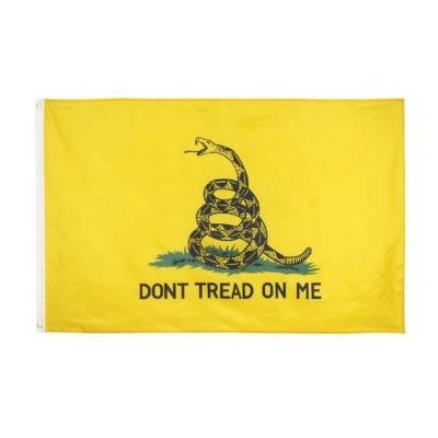 China OEM 90x150cm Don't Tread On Me Tea Party Rattle Snake Gadsden Flag for sale