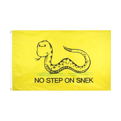 China OEM High Quality 3*5FT Printed Polyester No Step On Snek Flag for sale