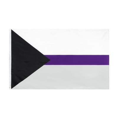 China OEM High Quality Printed 3*5FT Polyester Demi Asexual Flag for sale