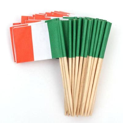 China OEM Customized Shape Decoration Toothpicks Food Mini Cake Paper Flag With Stick for sale