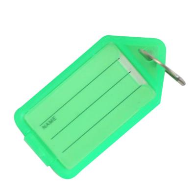 China Plastic Color Matching Plastic Validation Key ID Tag Tags Ring Keyring Split - With Label Window Ring Holder for sale