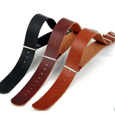 China High Quality Premium Cowhide NATO Watch Band One Piece Leather Layered Leather For Sale for sale