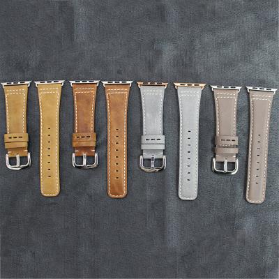 China Wholesale Genuine Leather Layer Cow Nato Leather Watch Band Strap Of First Grade Leather for sale