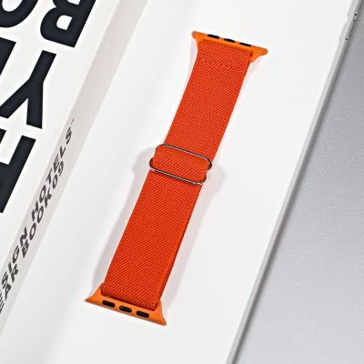 China Wholesale Elastic Cloth Strap 45MM Nylon Braided Loop Strap 41MM For Watch 7 Series Se 6 5 for sale