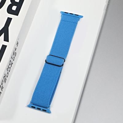 China natgeo 45MM Wholesale Elastic Cloth Strap Fabric Smart Watch Buckle Nylon Braided Strap 41MM For Apple Watch 7 Se 6 5 for sale