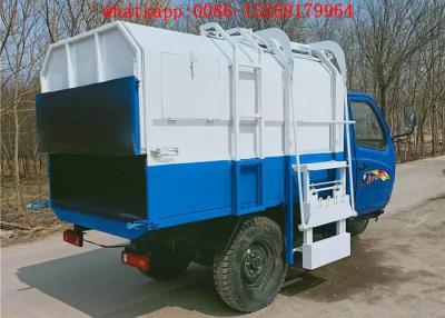 China QUALITY Material china made diesel engine type 22hp three wheel 3 ton small garbage truck for sale