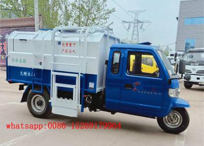 China QUALITY Material china 3 wheel type 22hp 5m3 waste management side loading garbage truck for sale