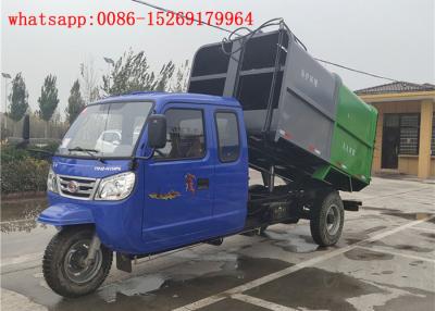 China QUALITY Material chinese 3 wheeler diesel fuel type 22hp 5ton load capacity waste management truck for sale