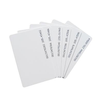 China PVC or PET Free Sample Bulk Proximity PVC Printable White RFID Smart Card EM4100 for sale