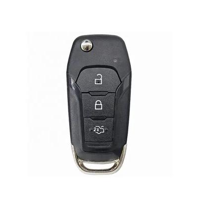 China Aftermarket 3 Buttons Flip Key Fob Shell For Ford With Logo Escort Mondeo Original Size for sale