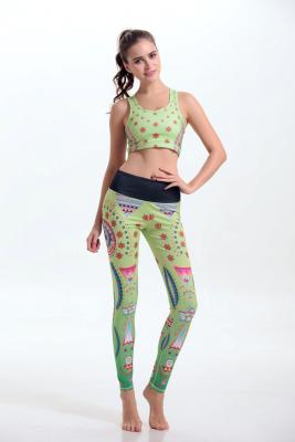 China customized adult women leggings soft spandex fabric digital printing compression tights for sale