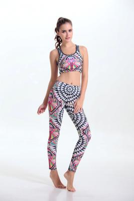 China women sexy leggings fitness polyester spandex colorful printing women yoga comopression tights for sale