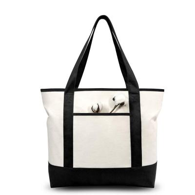 China Blank Handled Tote Bags Extra Heavy-Weight Large Sublimation Personalized Ship Tote Cotton Canvas Tote Bag For Groceries for sale