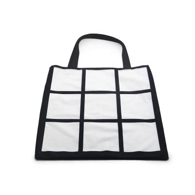 China Handled Sublimation Masks Photo Tote Bag Shopping Panel Tote Bag Personalized Logo Sublimation 9 Bags DIY Printing Panel Shopping Bag for sale