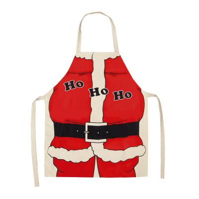 China 2021 Factory Direct Sales Good Quality Christmas Kitchen Washable Home Waist Cartoon Apron 2021 Polyester Canvas Apron for sale