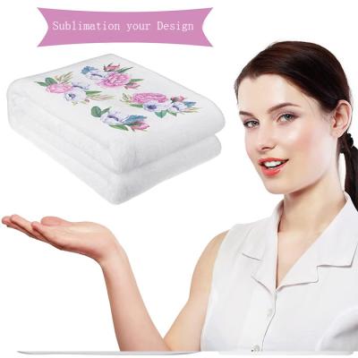 China Custom Printable 30x40 Inch Sublimation Flannel Plain White Blank Baby Blankets Blanket Viable Blanket for sale