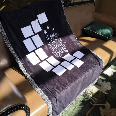 China Viable Sublimation Blanket For Family Love Custom Printed Sublimation Blanket Gift for sale