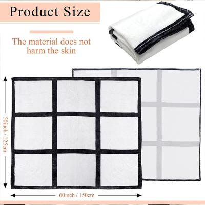 China Customized Design 9 Panels Hot Stocked Viable Blanket Printing Comfy Soft Flannel Sublimation Baby Blankets for sale