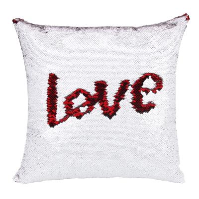 China 2021 Spots Style Viable Wholesale Customization Pillow Cases Home Decor Sequin Decoration Sublimation Pillow Cases for sale