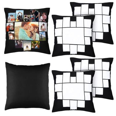 China Viable Wholesales Blank Sublimation Pillow Cover Original Home Decoration Pillowcase Single Side 9 Panel Sublimation Pillow Case for sale