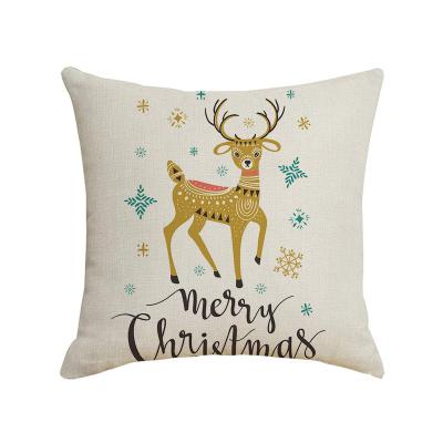 China New Merry Christmas Crate Pillow Santa Claus Throw Pillow Cover Cushion Living Decorative Car Home Sofa Cover for sale