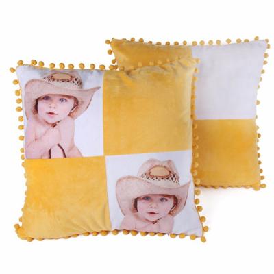 China Custom Sublimation Viable Plush Pillow Cases With Digital Printing Sublimation Cushion Pillow Covers Decor Pillow Cases Sofa Decor for sale