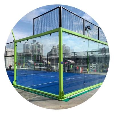 China Steel New Type Low Cost Outdoor Padel Court Lvyin Panoramic Paddle Court for sale