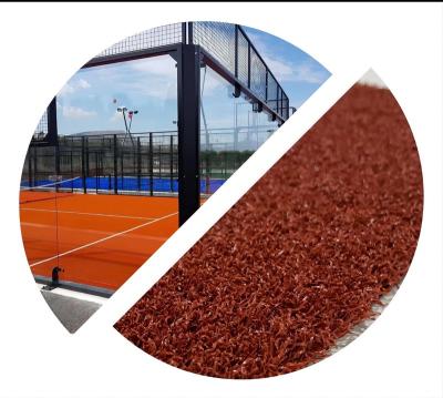 China UV resistan 100%PE mono-filament Lvyin Factory Professional Red Green Blue Artificial Grass Turf Carpet for Padel Court for sale