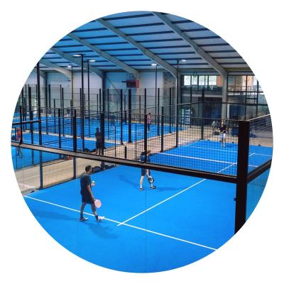 China Steel 10*20M CE Certificated Padel Tenis Court Panoramic Portable Padel Court for sale