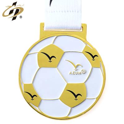 China Europe SHuanghua brand design your own soccer sport medallion gold metal enamel custom logo football medals for sale