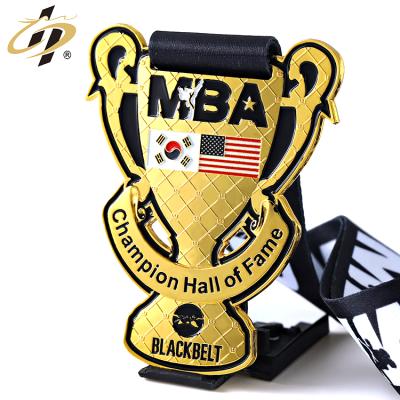 China New Design 3d Europe Zinc Alloy Gold Plated Customize Taekwondo Medal, Karate Sports Medals for sale