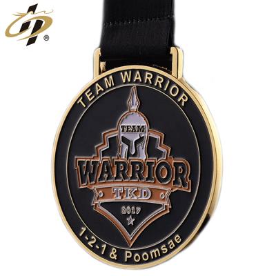 China Europe Souvenir Gifts Zinc Alloy Soft Enamel Logo Gold Metal Sports Medal Custom Medallion for sale